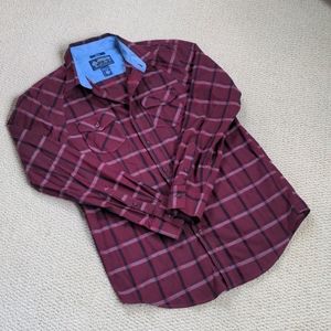 American Rag Burgundy Double Breast Pocket Shirt